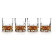 Unyqoos Set van 4 luxe kristallen whiskyglazen voor elegante drankbeleving