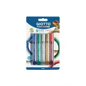 Giotto 5 tubes glitterlijm 10,5ml - Metallic