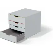 Durable VARICOLOR MIX 4 - 7624 762427 Ladebox Grijs DIN A4, DIN C4 Aantal lades: 4