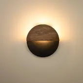 Sigma LED-wandlamp Luna S, zwart, Woon-/ Eetkamer, metaal, Modern, LED wandlamp