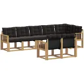 vidaXL Tuinset met 8 zitplaatsen, wit en zwart