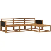 vidaXL Buiten bank set 4 st Naturel Massief Acacia Hout