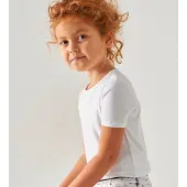 Little label T-shirt van katoen - set van 3 wit Meisjes Stretchkatoen Ronde hals - maat 122/128