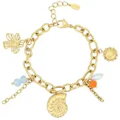 Yehwang Goudlief Gouden Zon Armband - Roestvrijstaal - Verkleurt niet
