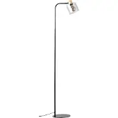 Brilliant Staande lamp Weald zwart met hout