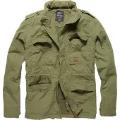 Vintage Industries Cranford, textieljas ,Licht Olijf ,XL