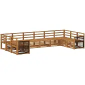 vidaXL Buiten bank set 7 st Naturel Massief Acacia Hout