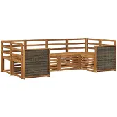 vidaXL Buiten bank set 5 st Naturel Massief Acacia Hout