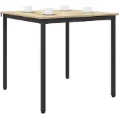 vidaXL Eettafels 80 x 80 x 75 cm Bewerkt hout Sonoma Eiken Vierkant