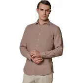 Profuomo Roze overhemd Regular Fit linnen