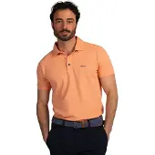 New Zealand Poloshirt zacht oranje New Zealand effen klein logo