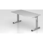 Hammerbacher Matrix VOS Hoogteverstelbaar Bureau Rechthoekig Grijs C-Voet 1,600 (B) x 800 (D) x 850 (H) mm Spaanplaat, Staal