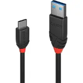 Lindy 36916 USB-kabel USB 3.2 Gen1 USB-C stekker, USB-A stekker 1.00 m Zwart