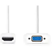 Nedis HDMI naar VGA + 3,5mm Jack adapter | wit | 0,20 meter