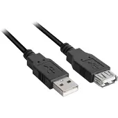 Sharkoon 4044951015399 0.5m USB A USB A Zwart USB-kabel