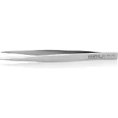 Knipex Brucelles de précision, Pointes : droit, anguleux, environ 0,9 mm de large, Surfaces de préhension denture fine, Surface nickelées, Long. : 125 mm