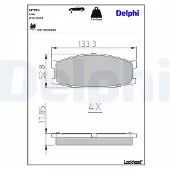 Delphi Remblokset LP981, voor