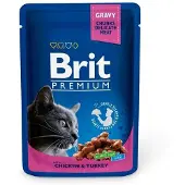 Brit Premium - Natvoer - Kat - Zakje - Kip & Kalkoen - 100gr - 12ST
