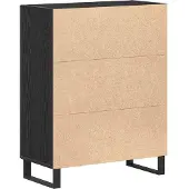 vidaXL Dressoir Zwart Eiken 69,5 x 34 x 90 cm Bewerkt hout