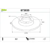 Valeo 673035 Remschijf