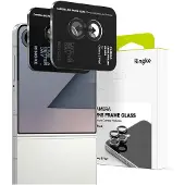 Ringke Camera Lens Frame Glass - Camera Protector Geschikt voor Samsung Galaxy Z Flip 7 - Case Friendly Tempered Glass - Zwart 2-Pack