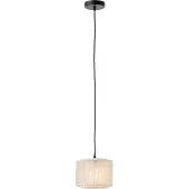 Brilliant Hanglamp Odar zwart met zandkleur lampenkap