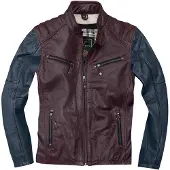 Black-Cafe London Firenze Rood Blauw Leren Motorjas Maat 52