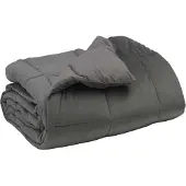 vidaXL Winter Duvet Gekwilt Lichtgrijs 220 x 240 cm Microvezel