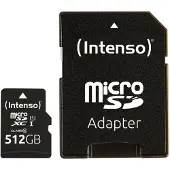 Intenso 512GB microSDXC Performance microSD-kaart 512 GB Class 10 UHS-I Waterdicht
