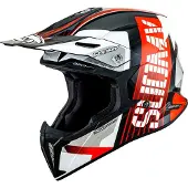 Suomy X-Wing Amped E06 Zwart Wit Rood Crosshelm Maat L