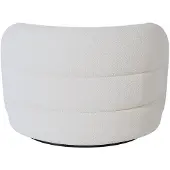 Vente-unique Draaibare fauteuil in wit boucléstof LAPIOTA van Maison Céphy