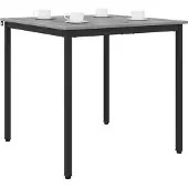 vidaXL Eettafel, 80 x 80 x 75 cm, houtvezel, Sonoma-grijs, vierkant