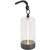Konstsmide Oplaadbare tafellamp | 14.5 cm | Edison XS | 2700K | Dimbaar | IP54 | Donkergrijs |