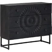 vidaXL Ladekast, zwart, 75 x 30 x 65 cm