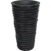 vidaXL Plantenbak met uitneembare bak geribbeld 8/22 L PP antraciet
