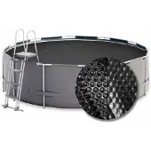 W'eau Premium solar cover rond - 420 cm (zeilmaat 414) - Zwart