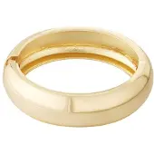 Yehwang Gouden gebogen armband - Goud - Roestvrij staal - Verkleurt niet - Cadeau - Goudlief.nl
