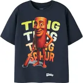 Name it Shirt 'NKMarturo Brainr' navy / bruin / geel / oranje