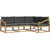 vidaXL Buiten bank set 3 st Wit en antracietkleurig Polyester