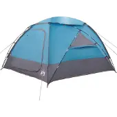 vidaXL Dometent met Verwijderbare Regenfly Blauw 8-persoons