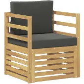vidaXL Buiten bank set Polyester wit en antracietkleurig