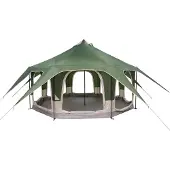 vidaXL Familietent Groen 5-persoons 185T Polyester met PU Coating