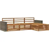 vidaXL Buiten bank set 4 st Naturel Massief Acacia Hout