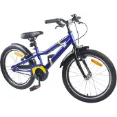 vidaXL Kinderfiets 24 Inch voor 8-12 jaar oud Blauw Zwart