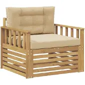vidaXL Buitensofa Polyester wit en beige