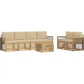 vidaXL Buiten bank set 7 st