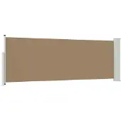 vidaXL Uittrekbaar Zijscherm Rechthoekig 500 x 100 cm Polyester Taupe