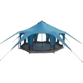 vidaXL Familietent 5-persoons Blauw 185T Polyester met PU Coating
