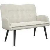 vidaXL 2-Zits Sofa Crèmekleurig 115 x 61 x 87 cm fluweel