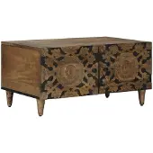 vidaXL Salontafel bruin, 80 x 50 x 40 cm, massief mangohout
